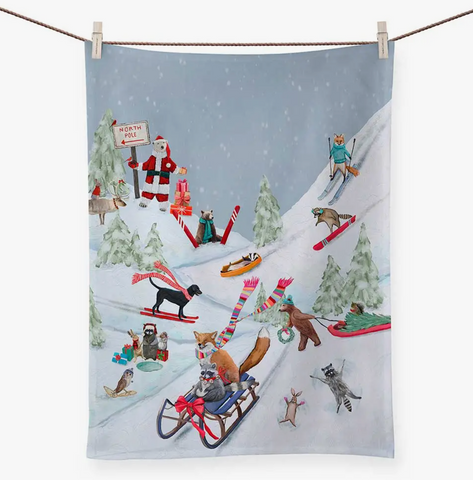 Winter Fun Tea Towel
