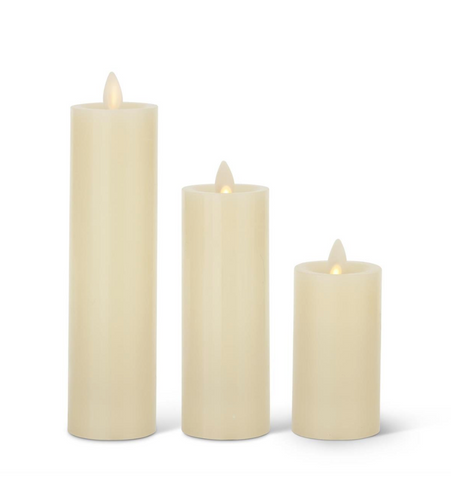 Ivory Wax Luminara Candle w/ Remote