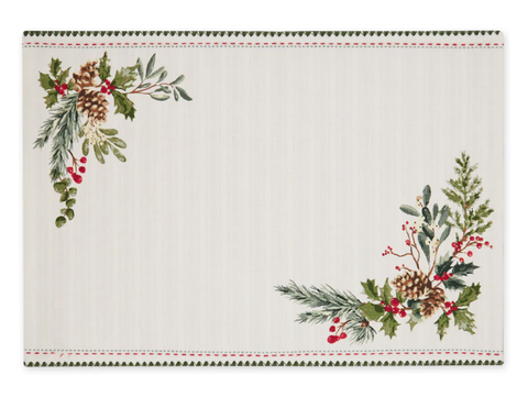 Boughs Of Holly Printed Placemat