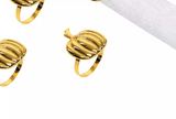 Gold Pumpkin Napkin Ring S/4