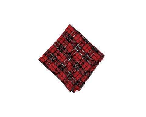 Red Black Plaid Napkin