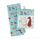 Eat Play Love Potholder Gift Set