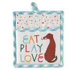 Eat Play Love Potholder Gift Set