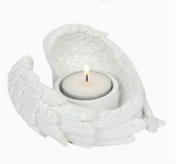 Glitter Angel Wing Candle Holder