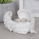 Glitter Angel Wing Candle Holder