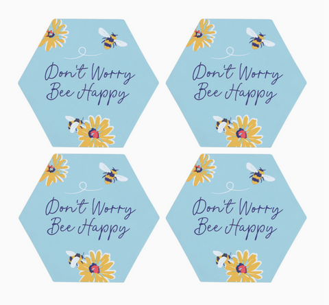 Don't Worry Be Happy Coaster Set