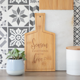 Season Everything with Love Bamboo Serving Board