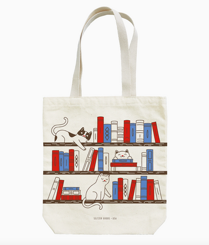 Bookshelf Cats Tote