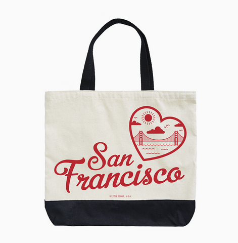 Sf Heart Scene Tote Bag