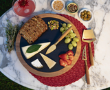Insignia Acacia and Slate Serving Board with Cheese Tools