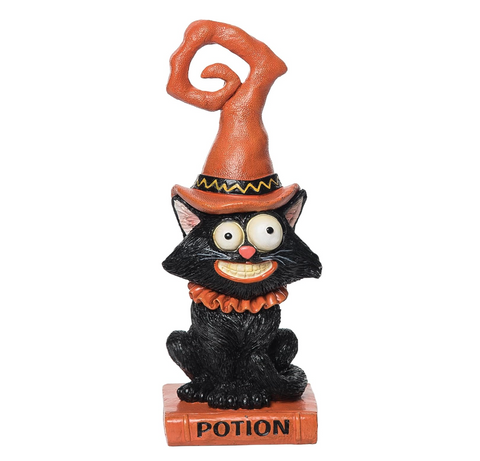 Cat w/Orange Hat Figurine