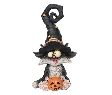 Cat w/ Black Hat Figurine