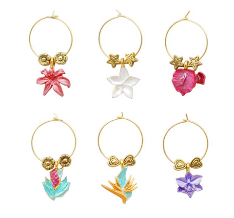 Tropical Paradise Wine Charms