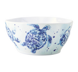 Indigo Sea Turtle 10" Melamine Serving Bowl