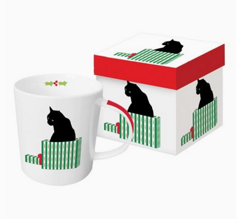 Mug in Gift Box- Black Cat Cadeau