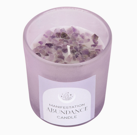Abundance French Lavender Crystal Chip Candle
