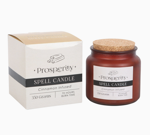 Cinnamon Infused Prosperity Spell Candle
