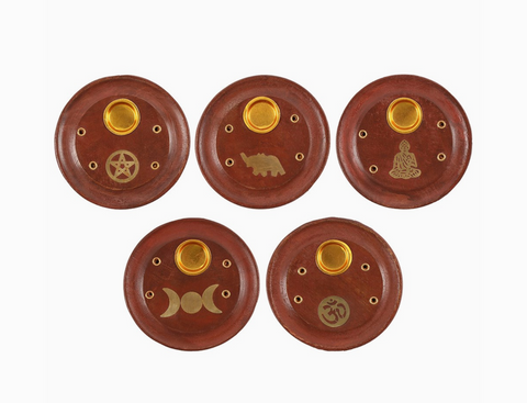 Round Wooden Incense Ash Catcher