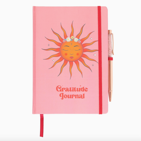 The Sun Gratitude Journal with Rose Quartz Pen