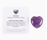 You Are Special To Me Amethyst Crystal Heart in A Bag