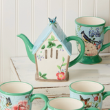 Flora 3-D Birdhouse Teapot