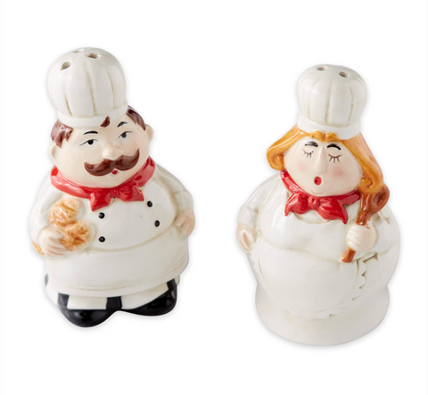 Mr & Mrs Chef Salt & Pepper Shaker Set
