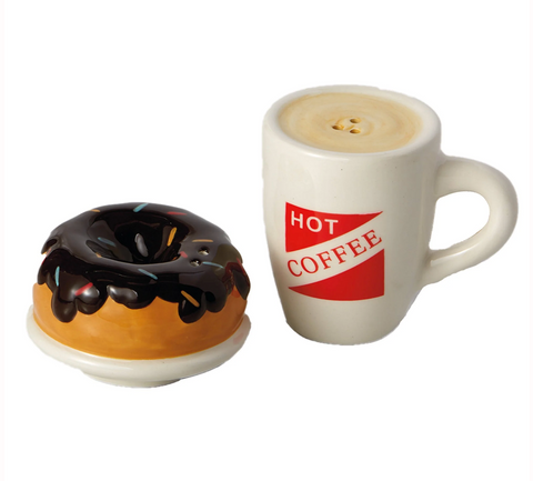 Coffee & Doughnut Salt & Pepper Shakers