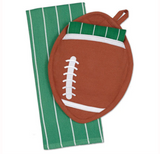 Football Potholder Gift Set with Dishtowel