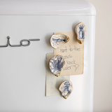 Oyster Shell Shaped Magnets (Set of 4)