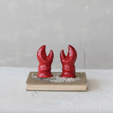 Lobster Claw Shaped Salt & Pepper Shakers