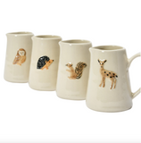 Hand-Painted Creamer with Forest Animal (4 Styles)
