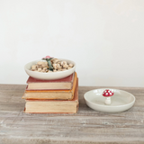Hand-Painted Dish w/ Flower/Mushroom (2 Styles)