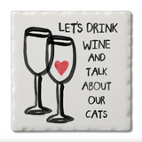 Single Absorbent Stone Tumbled Tile Coaster (Multiple Styles)