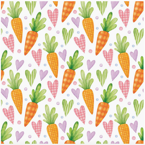 Bev- Carrots and Hearts, White By Ambiente