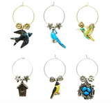 For The Birds Wine Charms