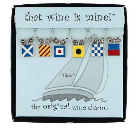 Nautical Flags Wine Charms