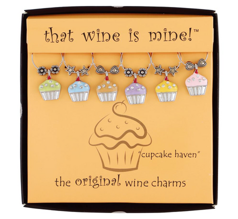 Sweet Cupcake Wine Charms