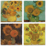 Cork Backed Absorbent Coasters 4 Pack (Multiple Styles)