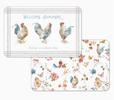 Plastic Reversible Rectangular Placemats (Multiple Styles)