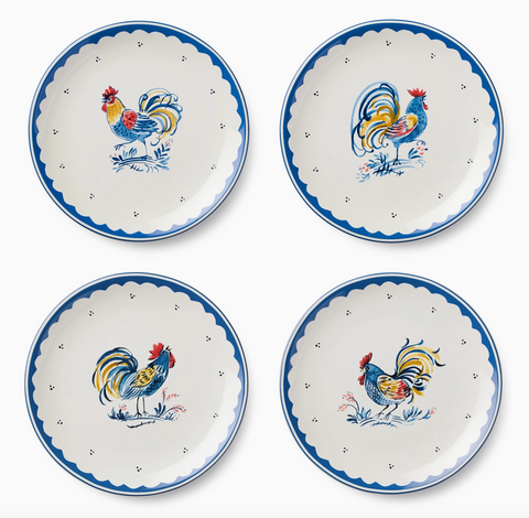 French Rooster Salad Plate 9"