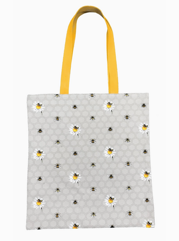 Bee Happy Canvas Tote Bag
