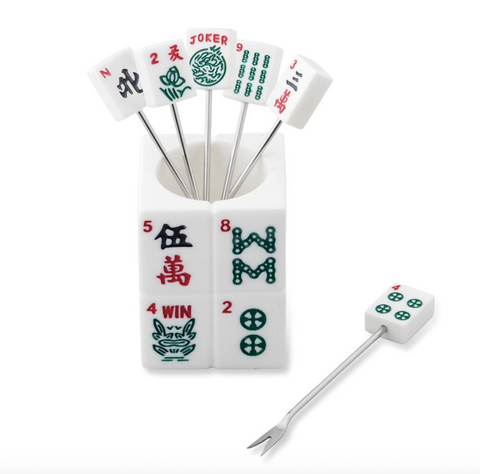 MaJong Cocktail Pick with Holder