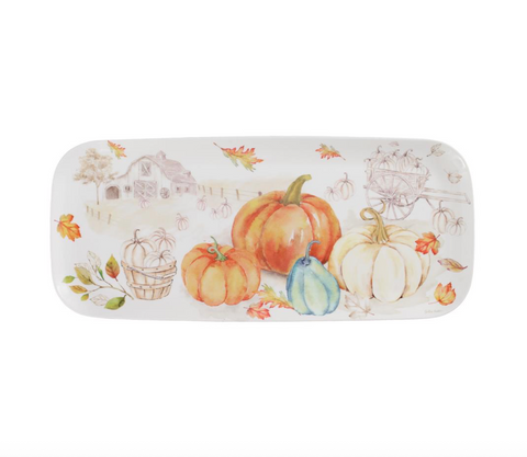 Pumpkin Season 15" Melamine Rectangle Tray