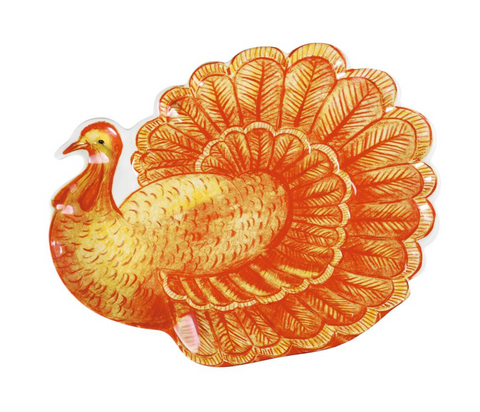 Glitter Turkey 19" Melamine Platter
