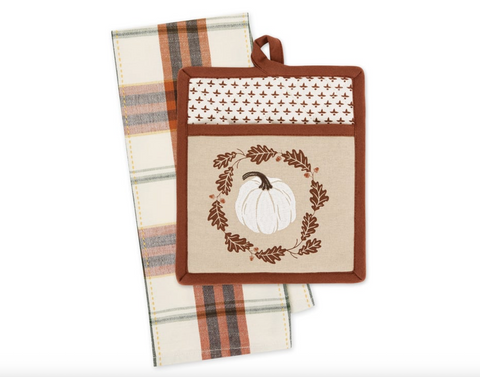 Autumn Pumpkin Potholder Gift Set