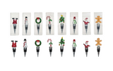 Wine Stopper w/ Glass Holiday Icon (8 Variants)