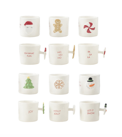 12 oz. Holiday Saying Mugs, 6 Styles
