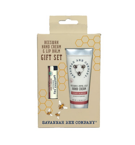 Beeswax Hand Cream and Lip Balm Gift Set - Almond