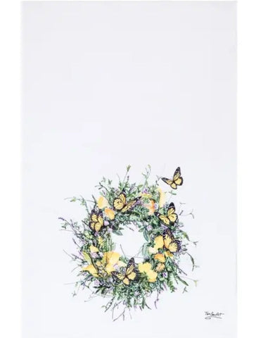 Butterfly Wreath Towel