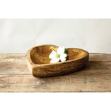 Mango Wood Heart Bowl with Gold Leaf Interior